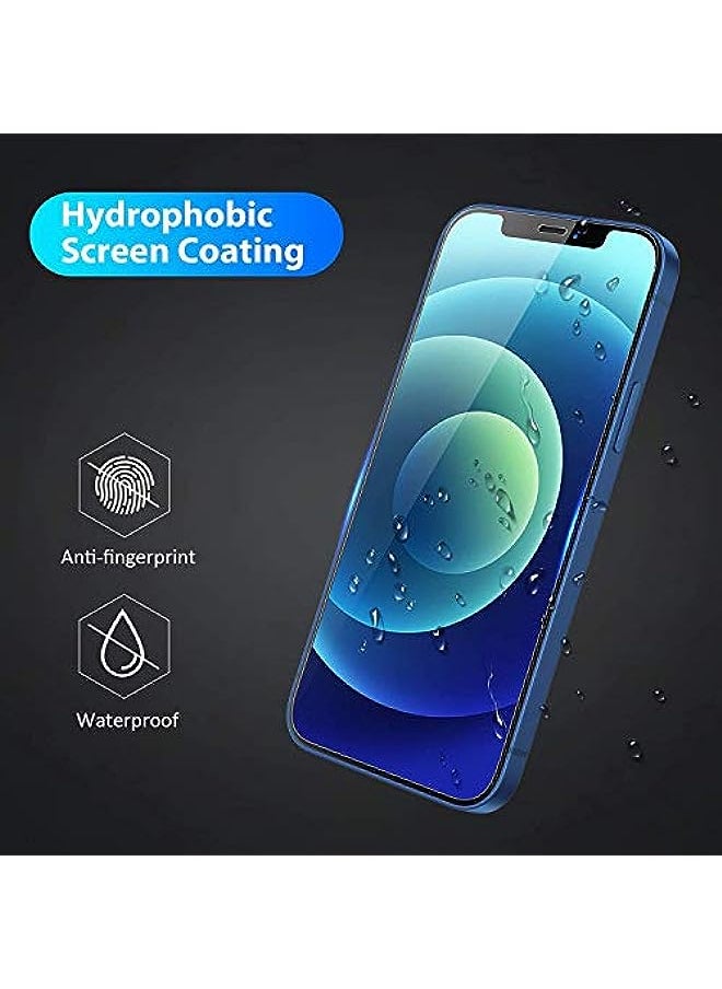 HuHa - Al-Hutrushi Screen Protector For Iphone 12, Front Back Tempered Glass Screen Protector Ultra-Thin 3D Touch Scratchproof Bulletproof Screen Protector Full Body Perfect Protective (Front & Back) - Image 1