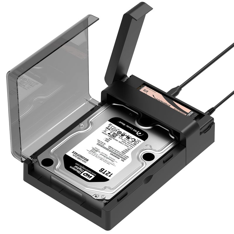 SABRENT USBC Lay Flat Docking Station NVMe M2 SATA 2535 SSDHDD Enclosure 10Gbps ToolFree Offline Clone Function USB 32 TypeC for Windows Mac Linux DSUFNC - Image 2