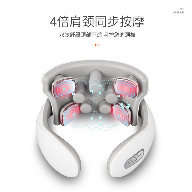 Cervical Vertebra Massage Instrument Intelligent Neck Massager Pulse Heating Physiotherapy Instrument Thermal Neck Protection Instrument Shoulder Neck Cervical Vertebra Instrument - Image 5