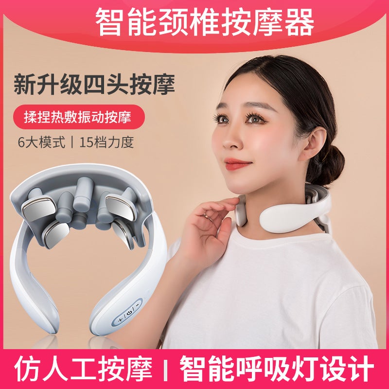 Cervical Vertebra Massage Instrument Intelligent Neck Massager Pulse Heating Physiotherapy Instrument Thermal Neck Protection Instrument Shoulder Neck Cervical Vertebra Instrument - Image 3
