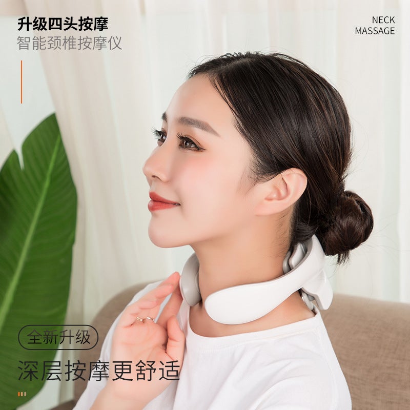 Cervical Vertebra Massage Instrument Intelligent Neck Massager Pulse Heating Physiotherapy Instrument Thermal Neck Protection Instrument Shoulder Neck Cervical Vertebra Instrument - Image 4