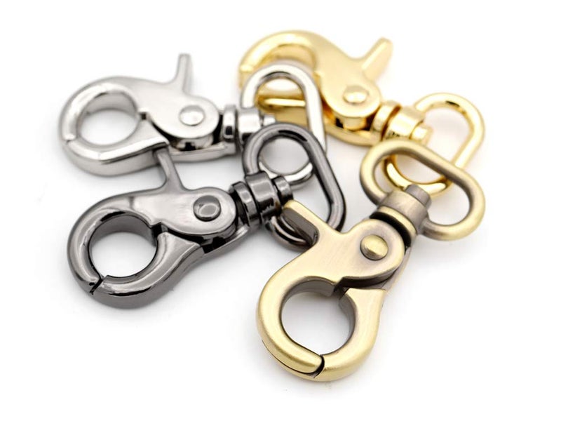 CRAFTMEMORE Trigger Snap Hook Metal Swivel Lobster Clasps Purse Bag Clips Quality Finish VTHO 2PCS (3/4 Inch, Silver) - Image 3