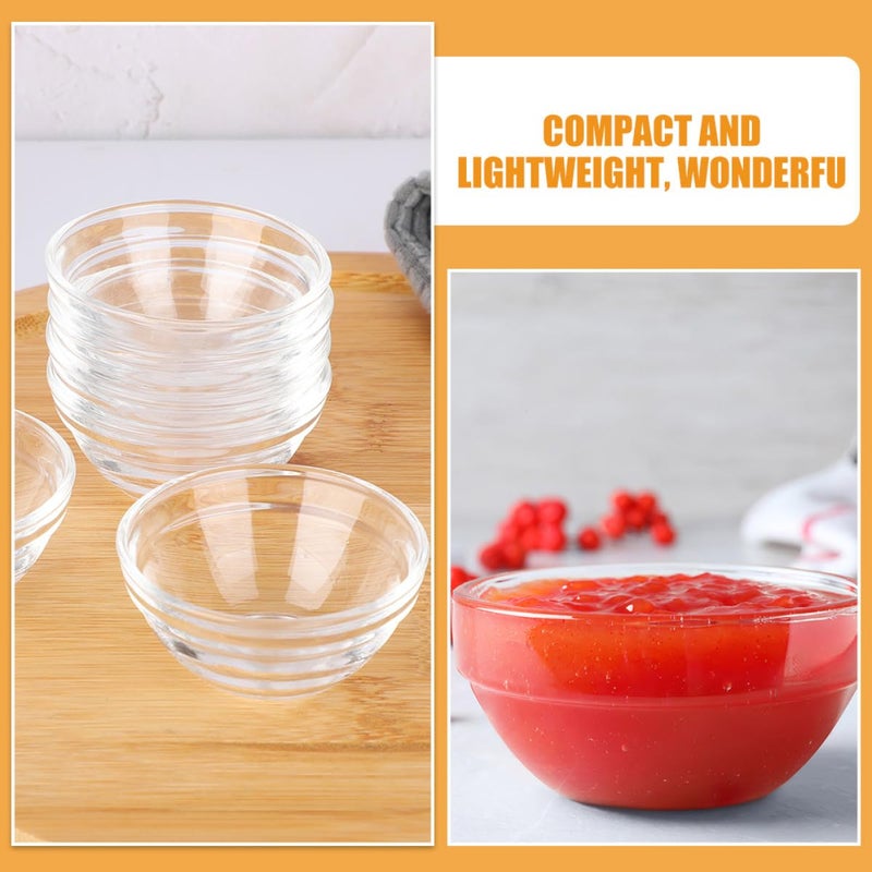 3 Piece Small Glass Bowls For Dessert Salad Snack Serving Food Prep Condiments - Image 5