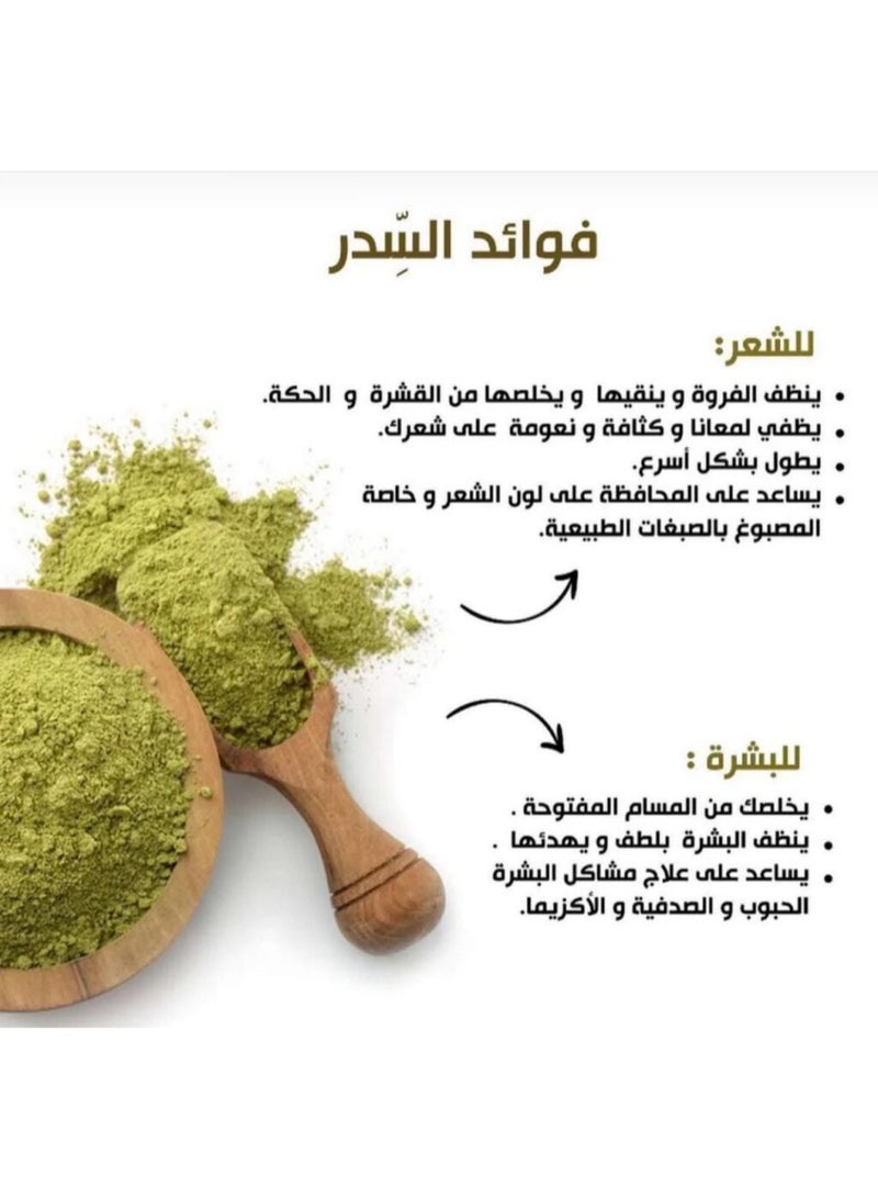 مسحوق السدر الطبيعي لتقوية وتكثيف الشعر وحماية فروة الرأس - Image 2