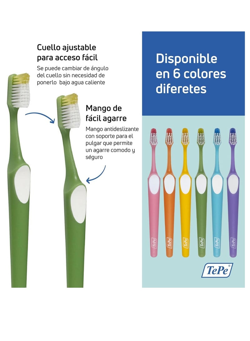 تيبي فرشاة أسنان سوبريم كومباكت ذات شعيرات ناعمة ورأس فرشاة مدبب للعناية بالأسنان الحساسة واللثة - Image 4