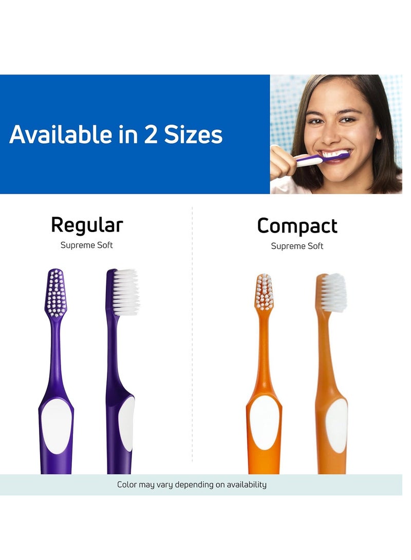 تيبي فرشاة أسنان سوبريم كومباكت ذات شعيرات ناعمة ورأس فرشاة مدبب للعناية بالأسنان الحساسة واللثة - Image 5