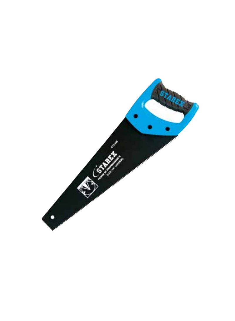 Starex Handsaw 22" Soft Grey/Blue Plastic Hndl Teflon Painted 2-side Grind