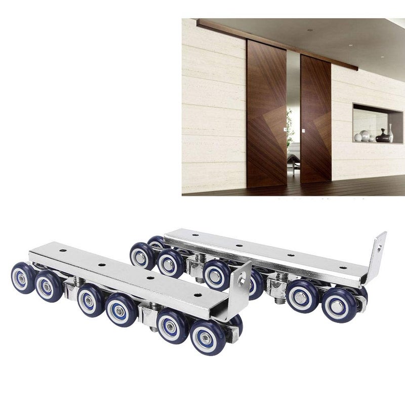 Tyenaza 12 عجلات أبواب منزلقة هادئة مع عجلات سكك حديدية لتركيبات الأبواب المنزلقة الداخلية - Image 3