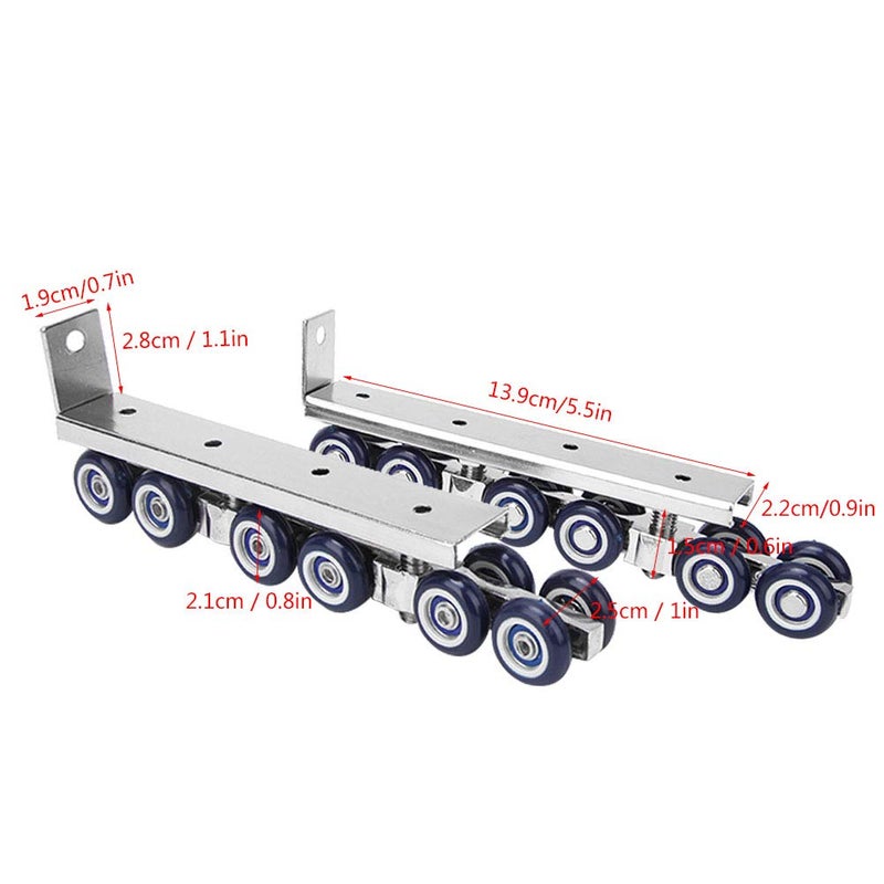 Tyenaza 12 عجلات أبواب منزلقة هادئة مع عجلات سكك حديدية لتركيبات الأبواب المنزلقة الداخلية - Image 4