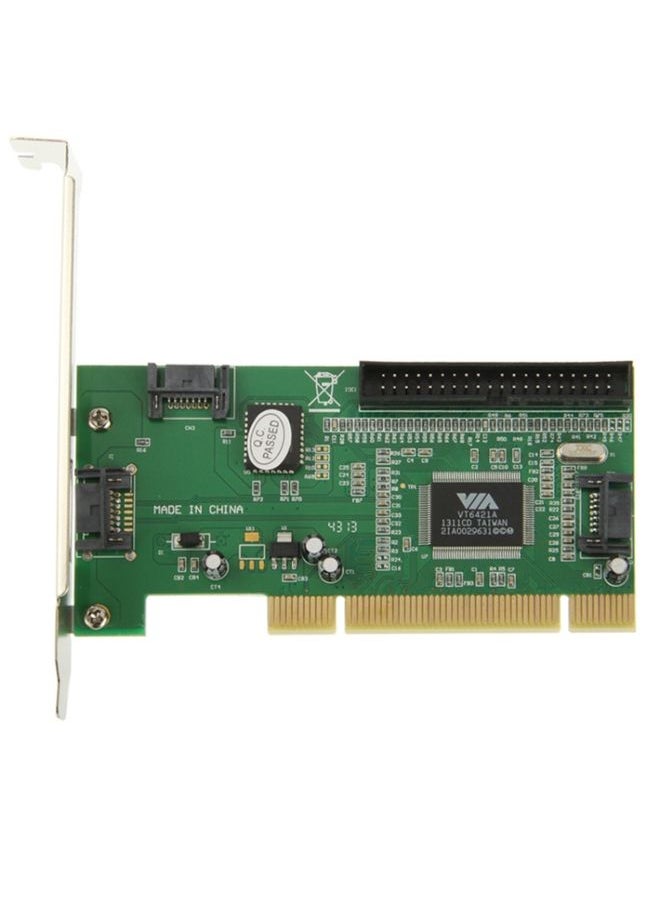 BURAQ PCI SATA to IDE Serial ATA Card / Controller Card(Green)  - Image 2