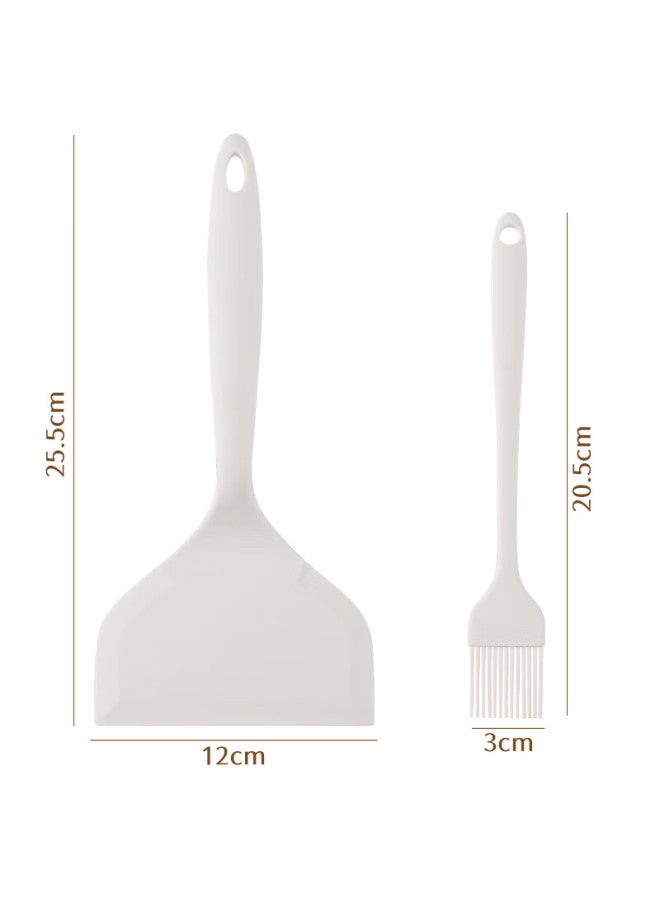 Bai Jie Baijie Silicone Spatula, Non-stick Pan Specialized Spatula, Flat Bottom Pan, Frying Pan, Tamagoyaki Spatula, Pancake Tool, Two-piece Set  - Image 2
