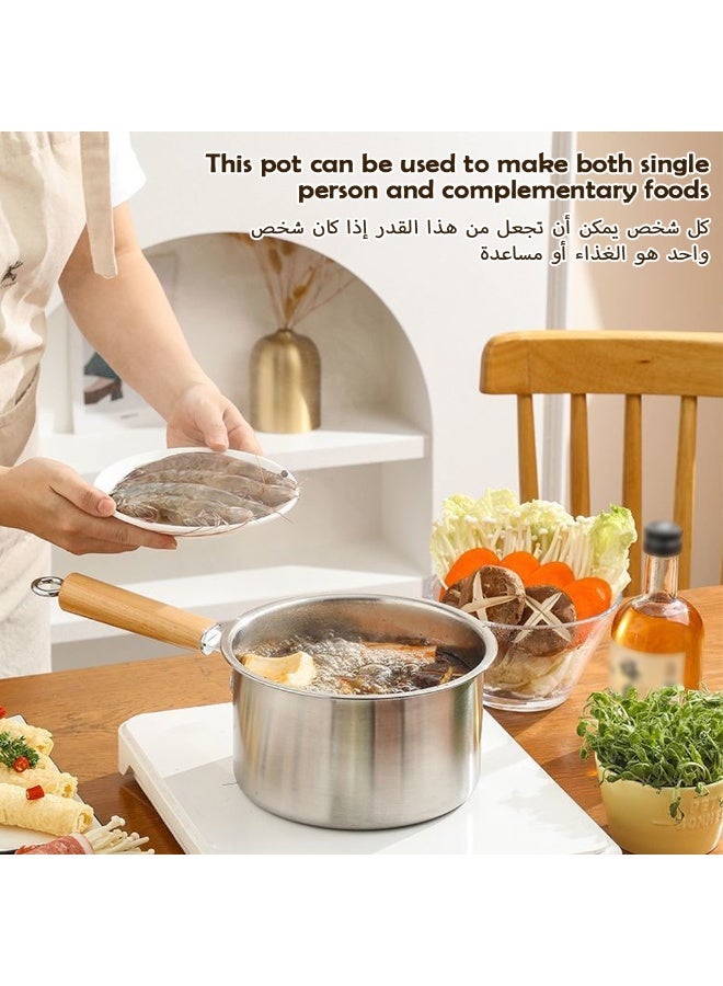 Small stainless steel deep fryer with frying basket, 2.5L small capacity deep fryer with lid, soup pot, stove top cooking pot, deep fryer with basket for cooking chicken wings and seafood - Image 4
