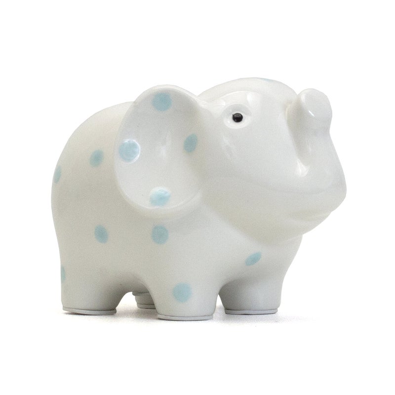 Child to Cherish Ceramic Elephant Piggy Bank for Boys Blue Polka Dots