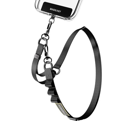 MAGEASY 2-In-1 Cell Phone Lanyard Crossbody - Universal Crossbody Phone Strap & Phone Wrist Strap with Built-in Keychain, Phone Tether Tab | Anti Drop & Anti Theft for Daily & Outdoor Activities - Image 1