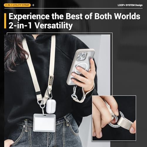 MAGEASY 2-In-1 Cell Phone Lanyard Crossbody - Universal Crossbody Phone Strap & Phone Wrist Strap with Built-in Keychain, Phone Tether Tab | Anti Drop & Anti Theft for Daily & Outdoor Activities - Image 4