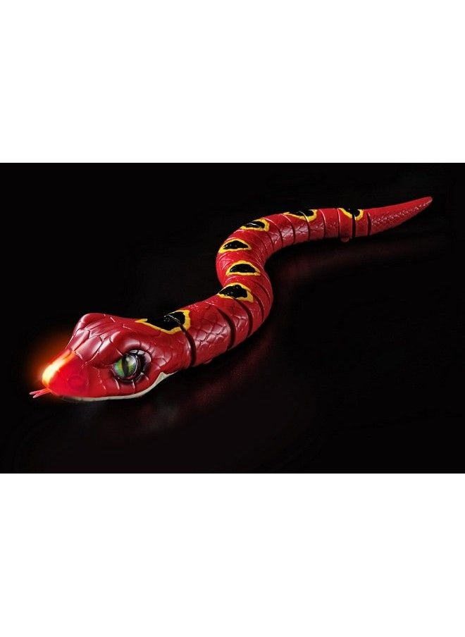 ROBO ALIVE - Slithering Snake Series 3 Red By Zuru Batterypowered Robotic Light Up Reptile Toy That Moves (Red), Multicolor, 7150A - Image 1