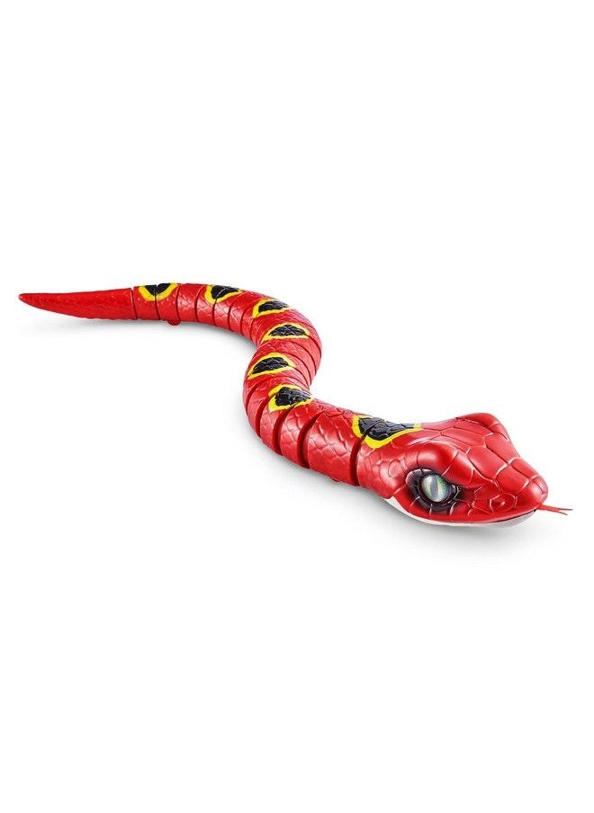 ROBO ALIVE - Slithering Snake Series 3 Red By Zuru Batterypowered Robotic Light Up Reptile Toy That Moves (Red), Multicolor, 7150A - Image 1