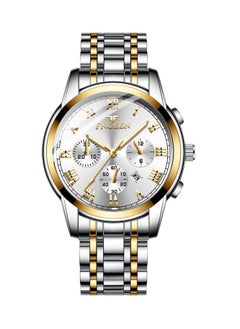 FNGEEN Roman Numeral Stainless Steel Luminous Quartz Couple Watch For Men & Women  4006  - Image 2