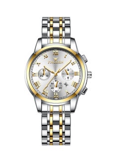 FNGEEN Roman Numeral Stainless Steel Luminous Quartz Couple Watch For Men & Women  4006  - Image 3