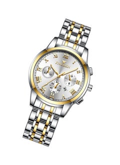 FNGEEN Roman Numeral Stainless Steel Luminous Quartz Couple Watch For Men & Women  4006  - Image 4