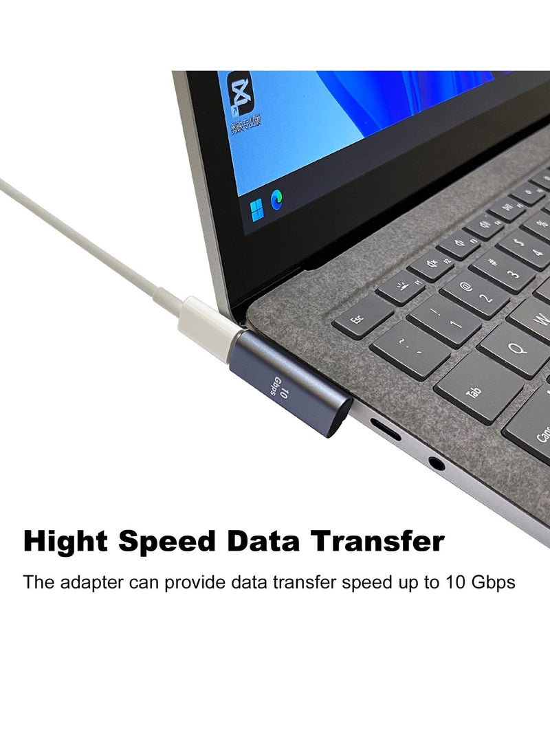 Excefore 2 Pack 90 Degree USB C Female to USB Male Adapter, Type C to USB A Left and Right Angle Charger Converter, Suitable for Laptop/Mobile Phone/Tablet/PC - Image 3