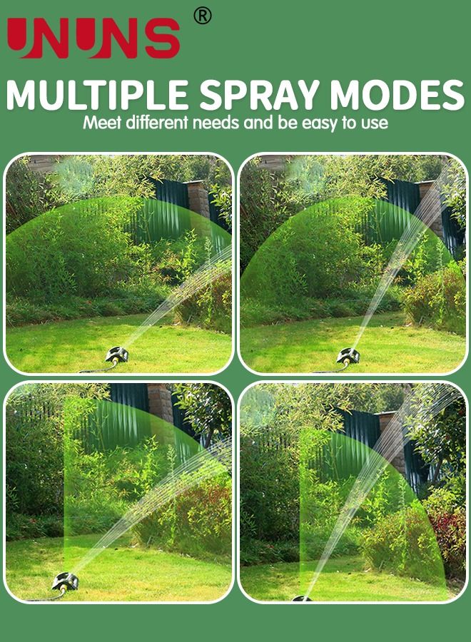 UNUNS Auto Irrigation System,180 Degree Rotation oscillating Sprinkler,Multifunction-Adjustable Garden Sprinkler For Outdoor Grass Garden Yard Lawns - Image 4