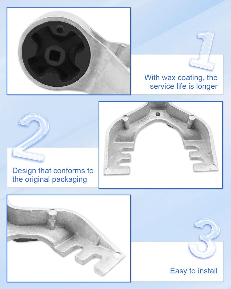 JUQAFY Exhaust Hanger Bracket, 2Pcs, Silver, Metal and Rubber, Chassis Mount, Fit for Ford Escape 2013-2019 - Image 3