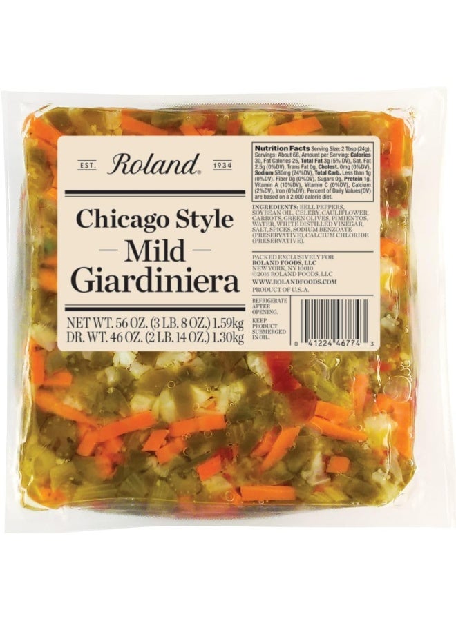 Roland Foods Chicago Style Mild Giardiniera - Image 1
