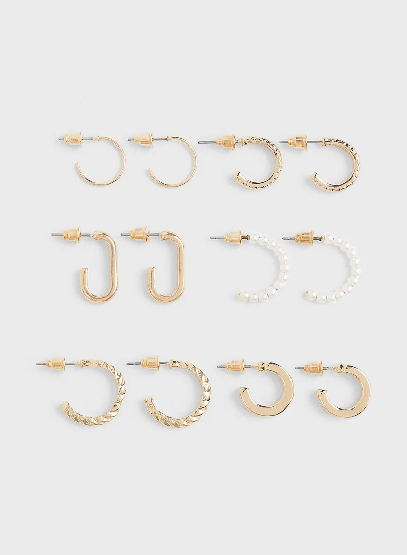 H&M 6 Pairs Hoop Earrings
