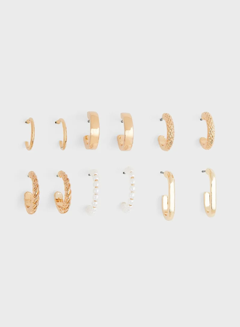 H&M 6 Pairs Hoop Earrings