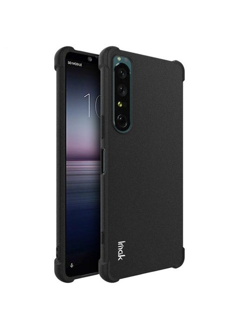 Case Cover For For Sony Xperia 1 IV IMAK All-inclusive Shockproof Airbag TPU Case with Screen Protector (Matte Black)