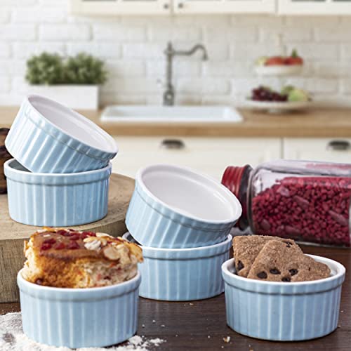 Lupaava Ceramic Ramekin Bowl/Soufflé Dish For Baking And Serving Puddings, Custards Or Other Desserts - Set Of 6-120 Ml - Image 4