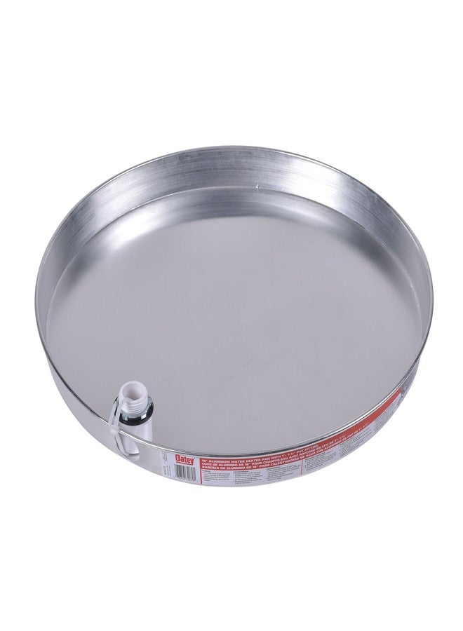 أوتي مقلاة أوتي 34079 ألومنيوم مزودة بوصلة من البولي فينيل كلوريد مقاس 1 بوصة وفتحة جانبية مقطوعة مسبقًا، مقاس 18 بوصة، لون أبيض/ألومنيوم - Image 2