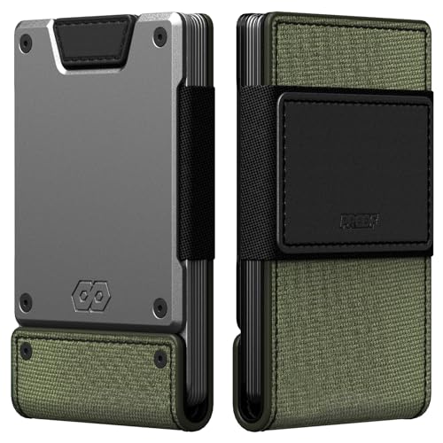 PROOF Wallet | Slim Minimalist Wallets for Men | Leather & Metal | RFID Wallet | Front/Back Pocket | Gift Box | Veteran Owned (Operator (1000D Nylon, Black Leather | Satin Gun Metal)) - Image 2