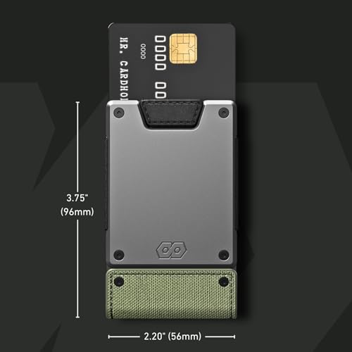 PROOF Wallet | Slim Minimalist Wallets for Men | Leather & Metal | RFID Wallet | Front/Back Pocket | Gift Box | Veteran Owned (Operator (1000D Nylon, Black Leather | Satin Gun Metal)) - Image 4