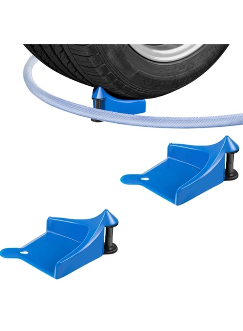 2Pcs Car Wash Hose Organizers Durable Tire Protectors for All Prevent Hose Induced Damage Sturdy Material for Vehicle Maintenance and Care,Blue - Image 1