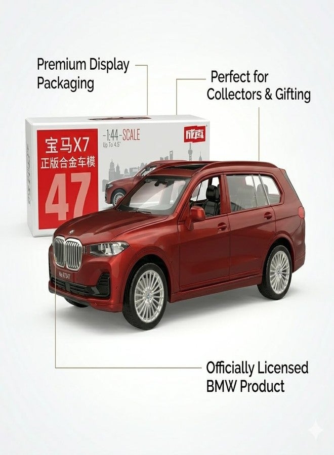 Wizplex MSZ Official Licensed BMW X7 Diecast Model Car 1:43 Scale | Premium Metal Collectible Luxury SUV Replica | Display Showpiece & Gift for Car Lovers - Image 4