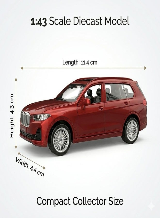 Wizplex MSZ Official Licensed BMW X7 Diecast Model Car 1:43 Scale | Premium Metal Collectible Luxury SUV Replica | Display Showpiece & Gift for Car Lovers - Image 3