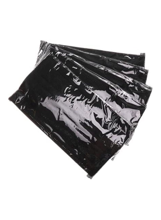 NIBEMINENT 40-Piece 3 Ply Face Mask For Adults Individually Packed Black - Image 3