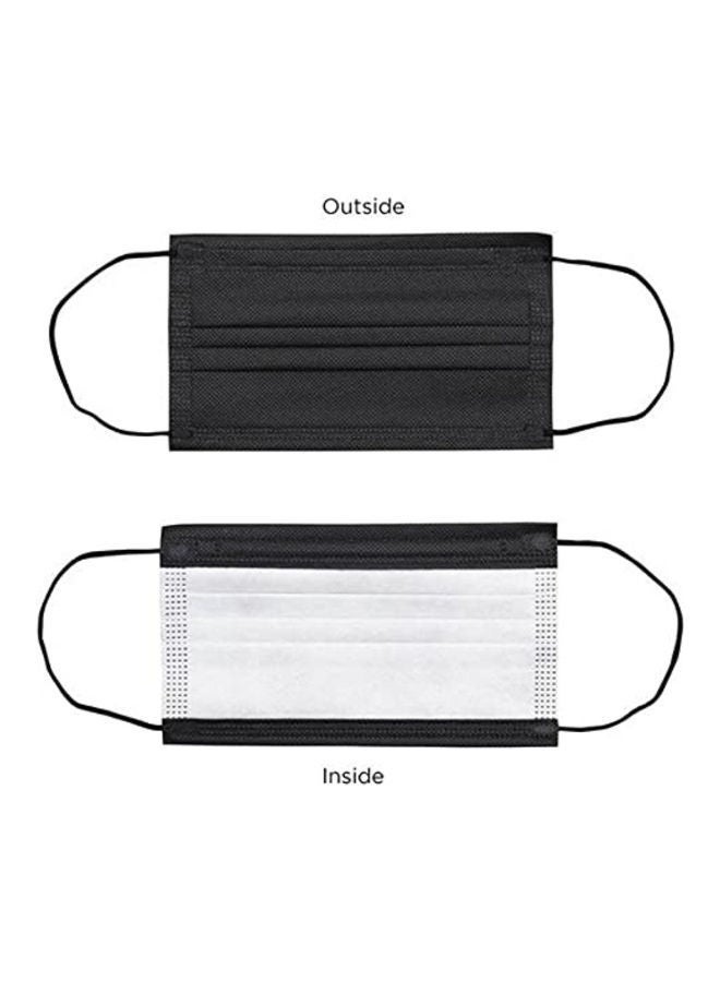 NIBEMINENT 40-Piece 3 Ply Face Mask For Adults Individually Packed Black - Image 4