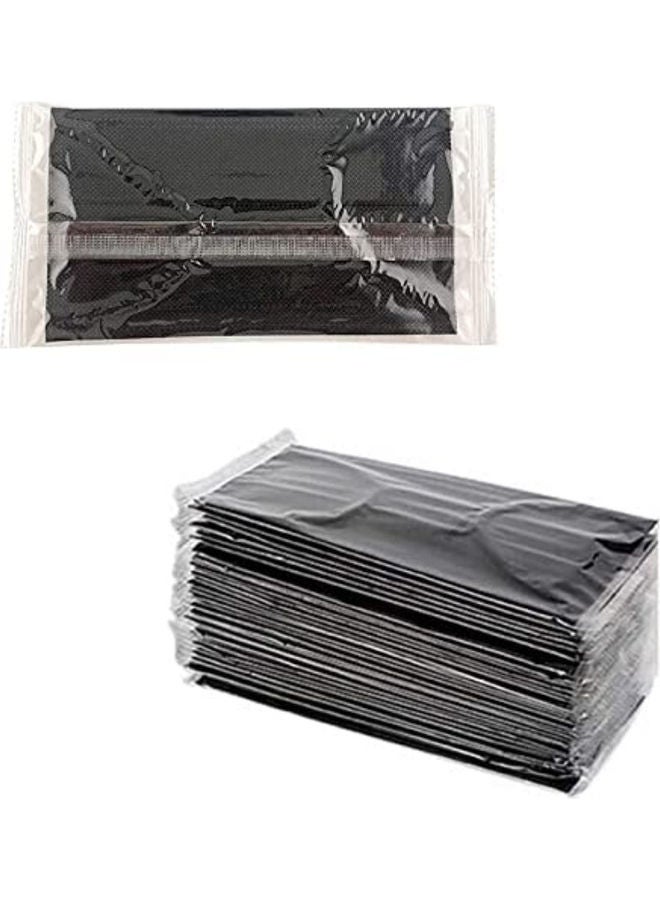 NIBEMINENT 40-Piece 3 Ply Face Mask For Adults Individually Packed Black - Image 2