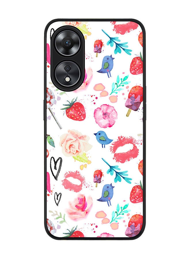 Stylizedd Rugged Black edge case for Oppo A78 5G / Oppo A58 5G Slim fit Soft Case Flexible Rubber Edges Anti Drop TPU Gel Thin Cover -  Summer Fever - Image 1