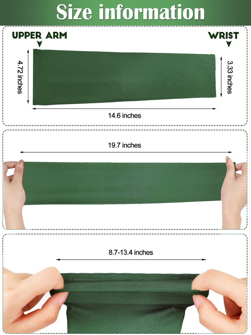 Bememo 12 Pairs Unisex UV Protection Sleeves Long Arm Cooling Cover Sleeves - Image 3