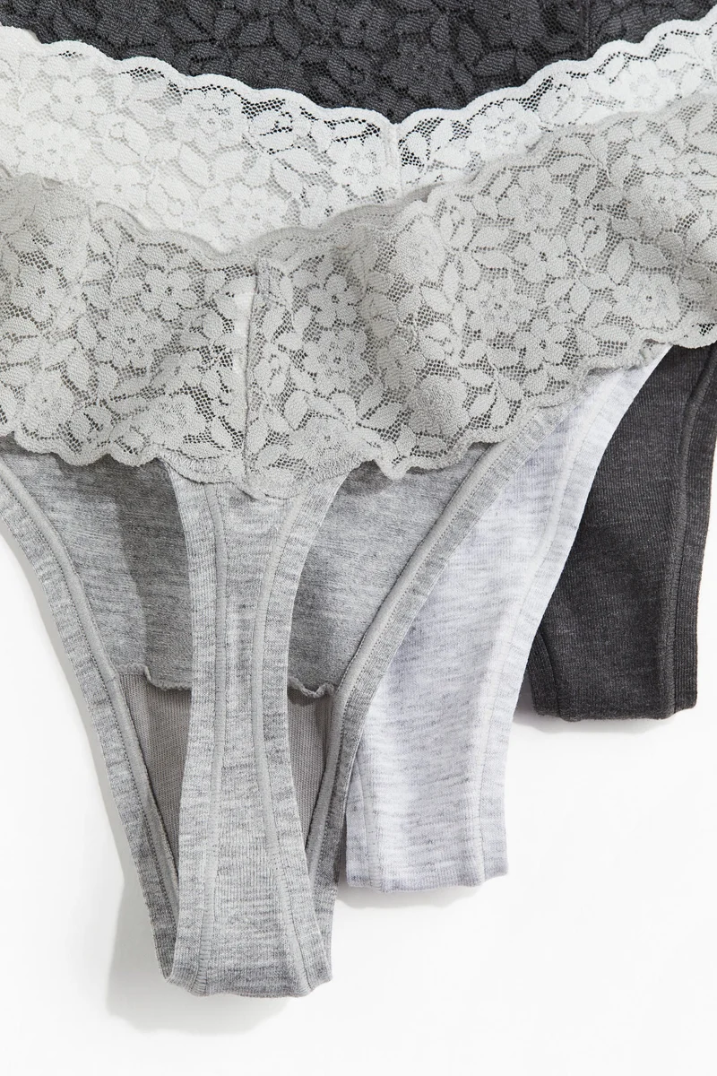 H&M 10-pack lace thong briefs