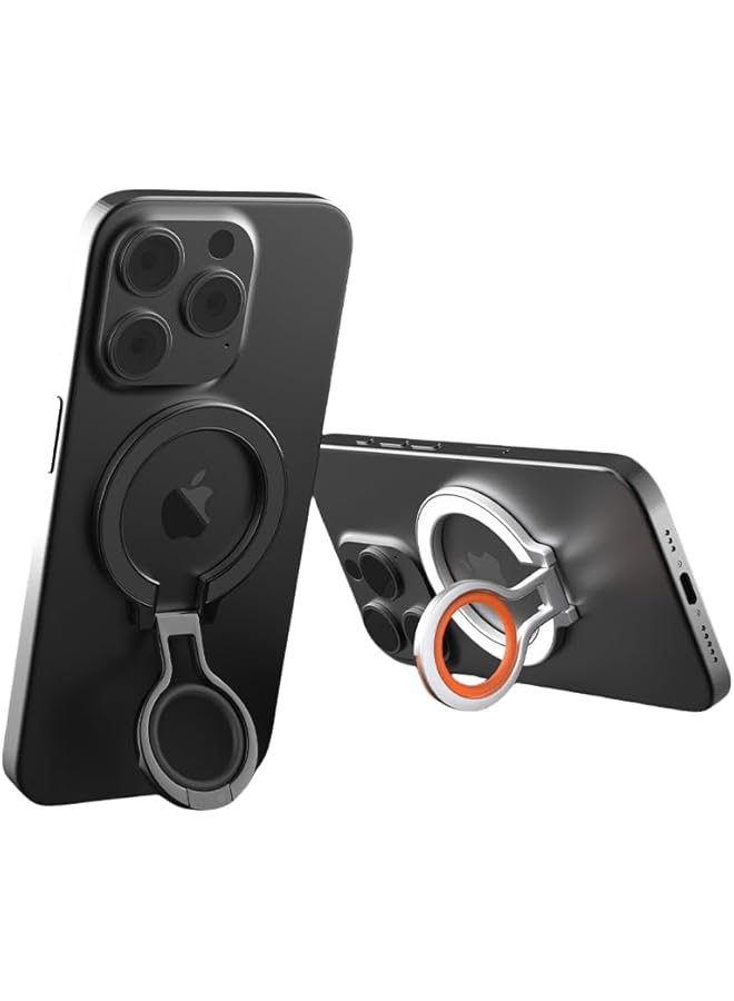 S-TOP Magnetic Phone Ring Stand Holder - 360° Rotatable, Multi-Function Phone Grip & Kickstand for iPhone, Compatible with Apple MagSafe?Innovative 2 Way Stand Metal Cell Phone Ring Holder - Image 1