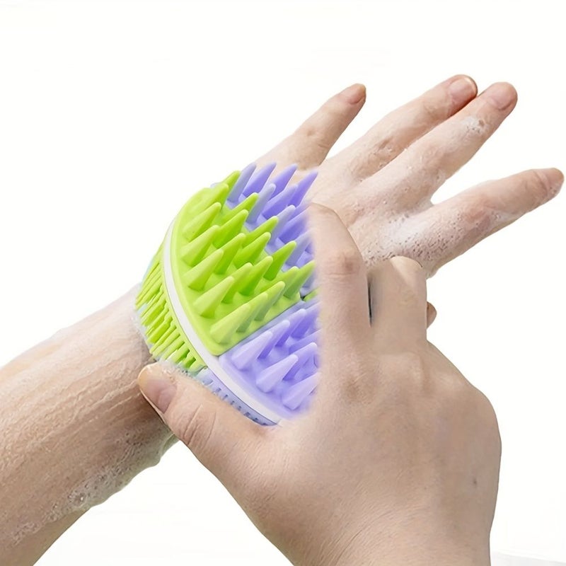 Square Purple Green Body Scrubber Exfoliating Shower Back Scrub Brush Easy Clean Massage Tool - Image 5