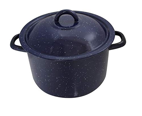 IMUSA USA Speckled Enamel Stock Pot 7.75-Quart, Blue - Image 5