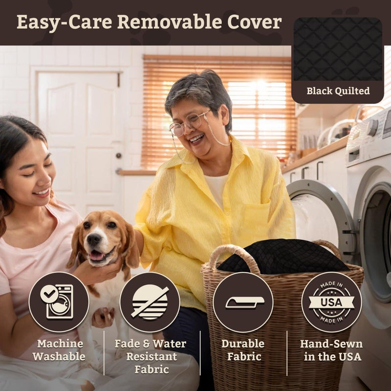 Snoozer Lookout I Car Seat - Dog Car Seats for Small Dogs, Puppy Booster Bed for Small & Medium Sized Pets Up to 25 Lbs, Elevated, Washable - Medium, Black Quilted - Image 5