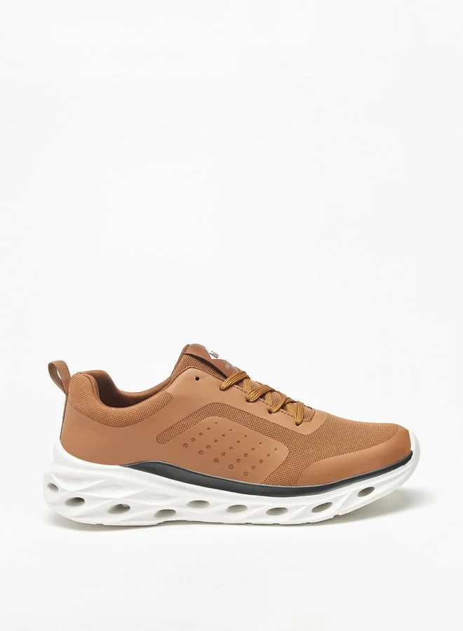 لي كوبر Men's Textured Sneakers with Lace-Up Closure