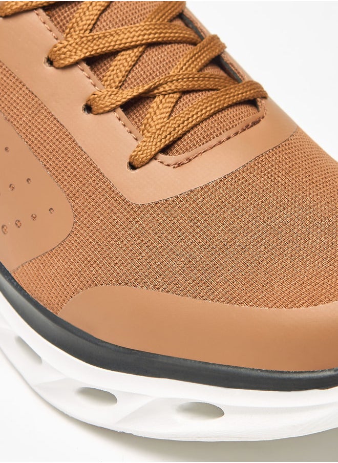 Lee Cooper Men's Textured Sneakers with Lace-Up Closure  - Image 5